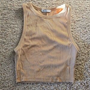 Zara tank top beige/cream